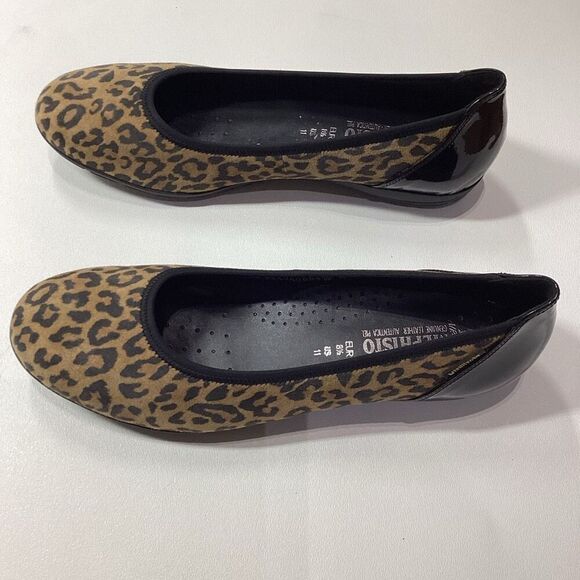 Mephisto Emilie Animal Print Ballet Flats Dark Brown Leather Comfort Size 11 - Picture 10 of 16